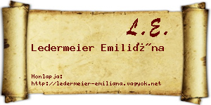 Ledermeier Emiliána névjegykártya
